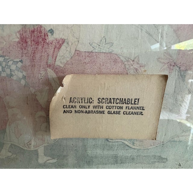 Blue Vintage Faux Bamboo Framed Japanese Prints For Sale - Image 8 of 8