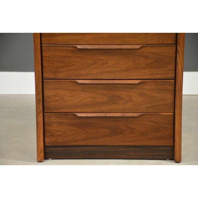 1960s Walnut Tall Armoire Dresser by Barzilay For Sale - Image 11 of 14