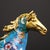Blue Gilt Bronze Cloisonné Enamel Horse Figure on Base For Sale - Image 8 of 9