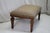 1940s French Style Walnut Footstool With Linen Upholstery For Sale - Image 4 of 11