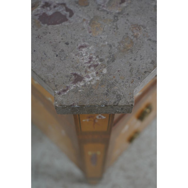 Ej Victor Italian Neoclassical Paint Decorated Satinwood Chest For Sale In Philadelphia - Image 6 of 18