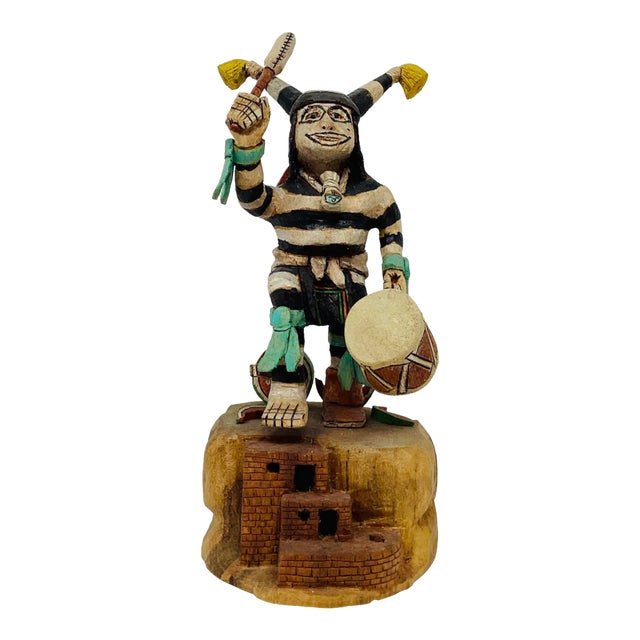 Native American Hopi Katsina "Koshari" (Clown Dancer) by Milton Howard (B. 1964) For Sale