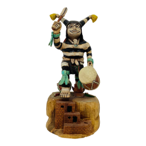 Native American Hopi Katsina "Koshari" (Clown Dancer) by Milton Howard (B. 1964)