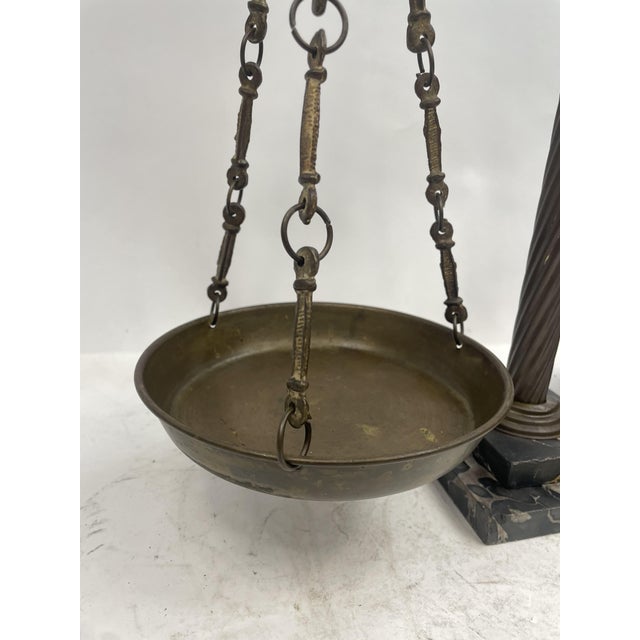 Vintage Bronze and Marble Scale, 1920s For Sale - Image 6 of 14
