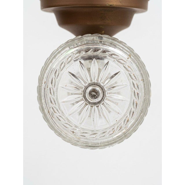 Art Deco 1930s Art Deco Puritan Copper Glass Jar Wall Sconce For Sale - Image 3 of 6