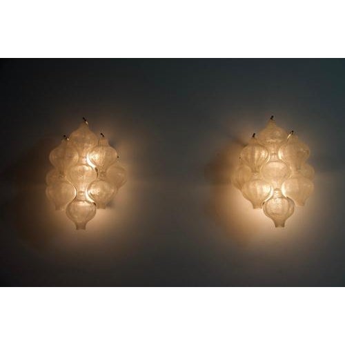 Ice Glass Tulipan Wall Lamps by J. T. Kalmar for Kalmar, Austria, 1960s, Set of 2 For Sale - Image 13 of 18