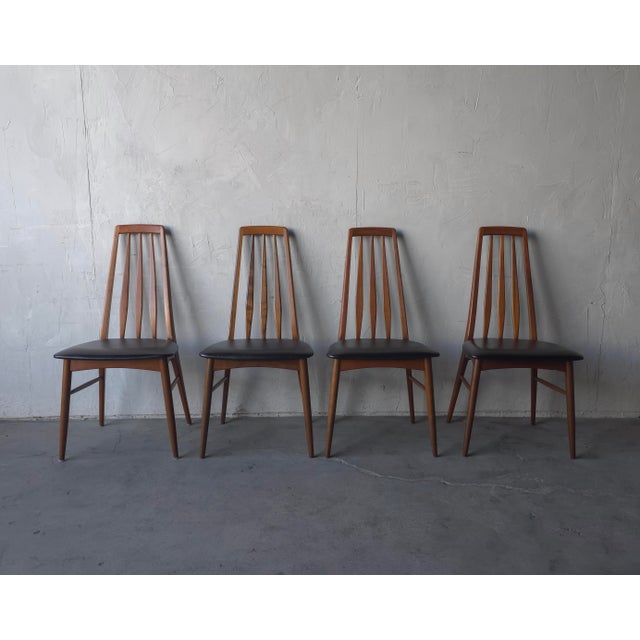 Koefoeds Hornslet Set of 6 Danish Eva Dining Chairs by Niels Koefoed For Sale - Image 4 of 9