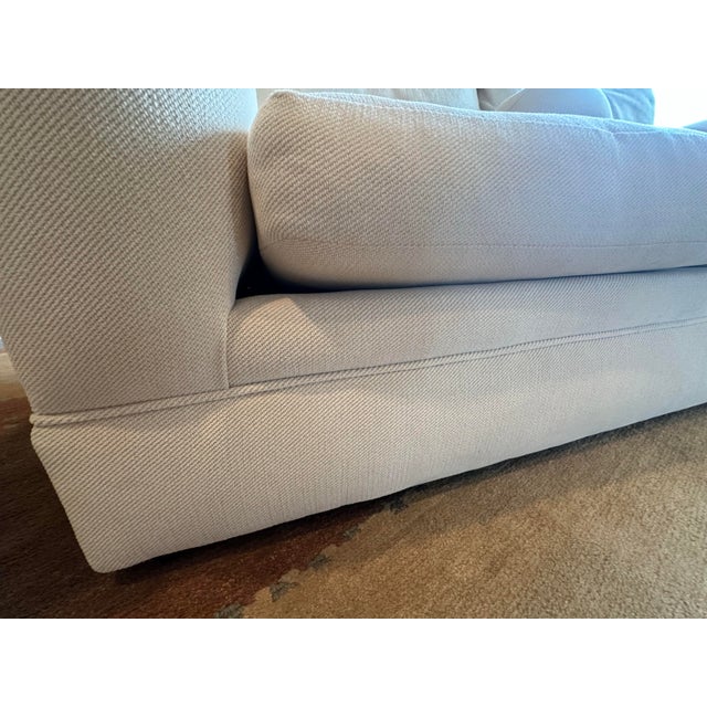 Pair of Kreiss Giverny Cream Chenille Upholstery Loveseats For Sale - Image 12 of 12