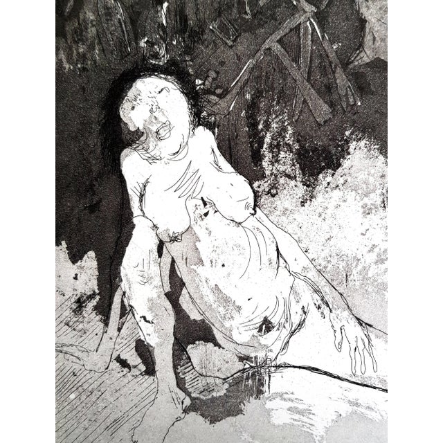 Jean Jansem - Original Etching Title: Loneliness Dimensions: 40 x 30 cm Edition of 175 Paper: vélin de Rives 1974 Jean...