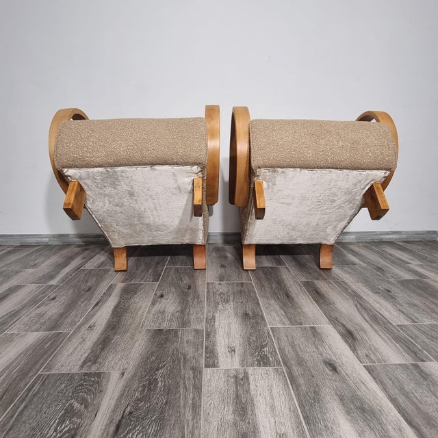Art Deco Lounge Chairs by Jindřich Halabala, 1950s, Set of 2 For Sale - Image 14 of 17