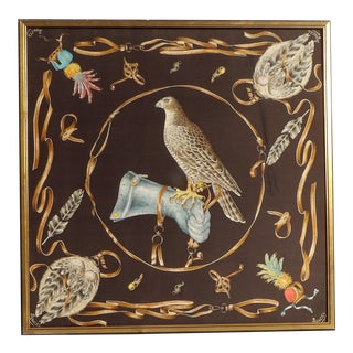 Vintage Gucci Scarf, Framed For Sale