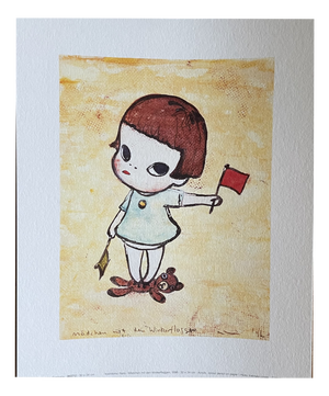 Yoshimoto Nara, Girl with the Semaphore Flags, 1996, Print