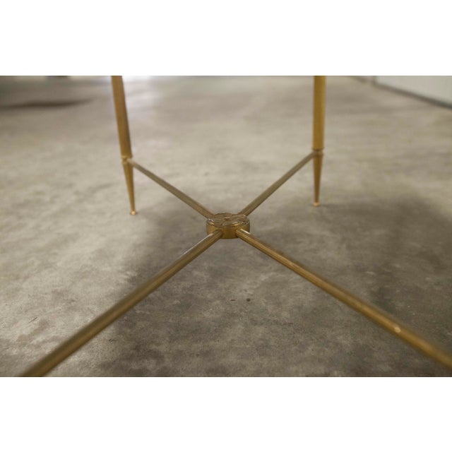 Coffee Table in Marble with Brass Base, 1950s For Sale - Image 16 of 18