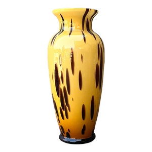 Vintage Italian Tortoise Glass Vase