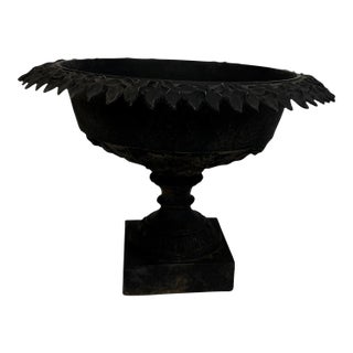 Victorian Black Cast Iron Jardinière/Planter For Sale