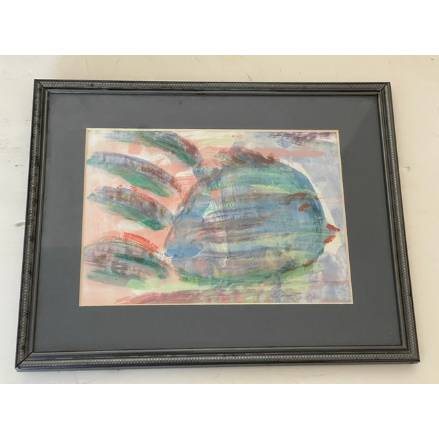 Abstract Small Abstract Painting Fishy Washy by Elia For Sale - Image 3 of 5
