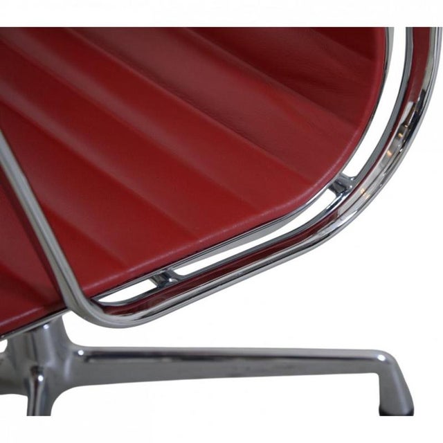 EA-109 Chair in Red Leather by Charles and Ray Eames, 2007 For Sale - Image 14 of 18