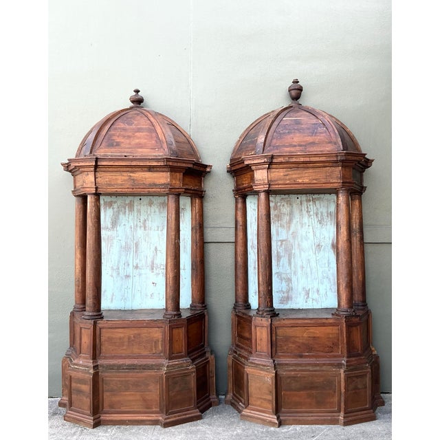 Vintage Boho 19th Century Spanish Sculpture Niches - A Pair For Sale - Image 9 of 12