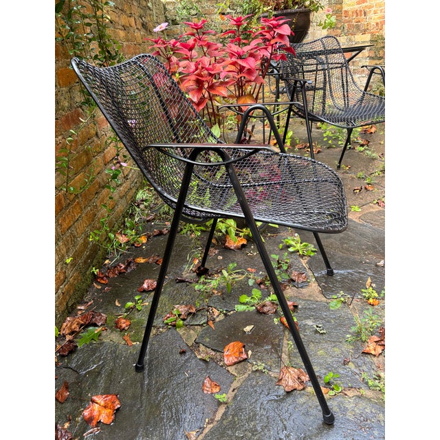 Black 1950s Attributed to Russell Woodard Sculptura Petite Arm Chairs, a Pair For Sale - Image 8 of 8