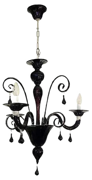 3-Arm Venetian Chandelier, 1960s