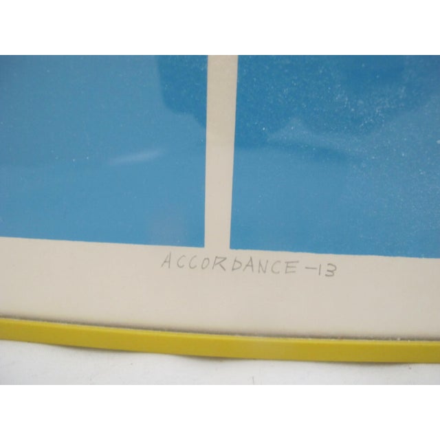 Printmaking Materials Masaaki Noda Signed Artist Proof Accordance 13 Framed Vintage Abstract Print For Sale - Image 7 of 9