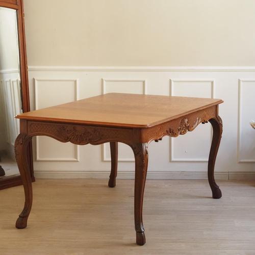 Antique French Country-Style Oak Dining Table, 1890s For Sale - Image 16 of 18