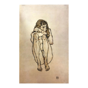 1981 Egon Schiele 26 Erotic Drawings Seated Nude