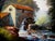 French 1940s J Weakaes French School Luminous Landscape With Water Mill, Oil Painting Signed For Sale - Image 3 of 10