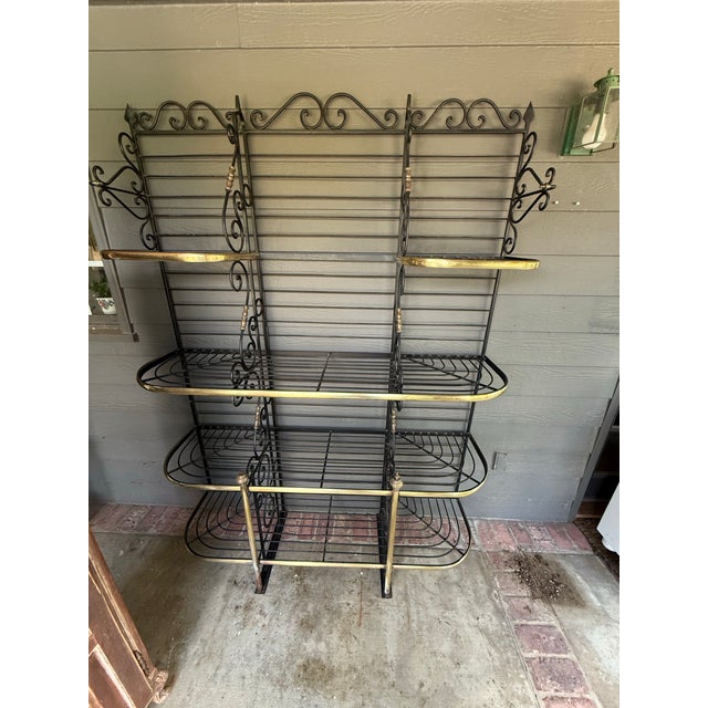 Grand Antique French Antique Iron and Brass Bakers Rake. Circa 1900 For Sale - Image 4 of 5