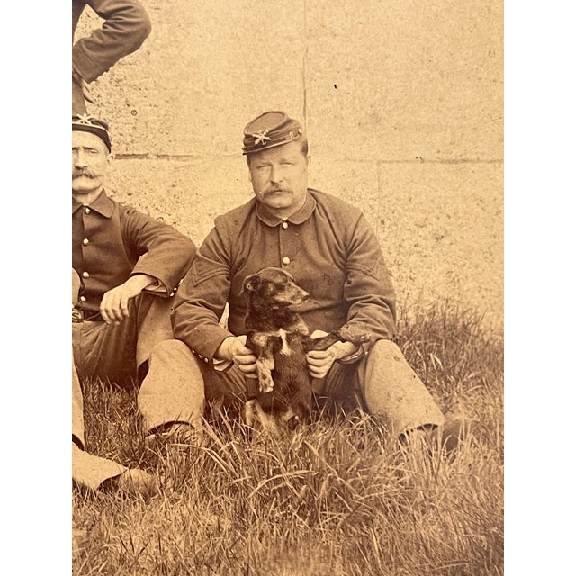 Union Civil War Photo 11 L-2 Officers & Dog Possibly Richmond Prisons In Situ For Sale - Image 12 of 12