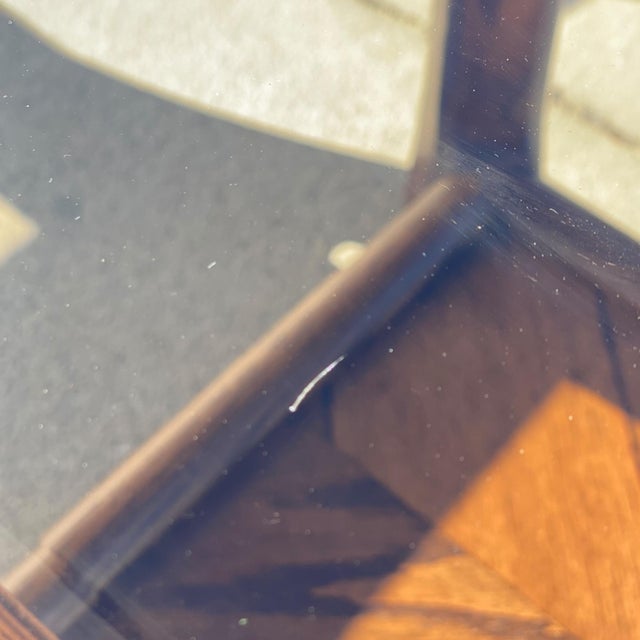 Late 20th Century Pair of Late Mid-Century Oak Side Tables With Smoked Glass Tops, Mid-Century Modern, 1970s For Sale - Image 5 of 18