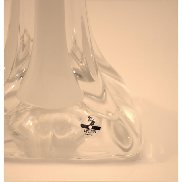 Large Art Glass Table Lamps by Paul Kedelv for Flygsfors, 1950s, Set of 2 For Sale - Image 6 of 11
