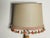 Shabby Chic 1990s Oatmeal Linen Lamp Shade With Tasselated Fringes For Sale - Image 3 of 5