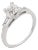 Mid Century Gia 1.00 Carat Old Mine Cut Diamond 14k White Gold Engagement Ring, Size 7 For Sale