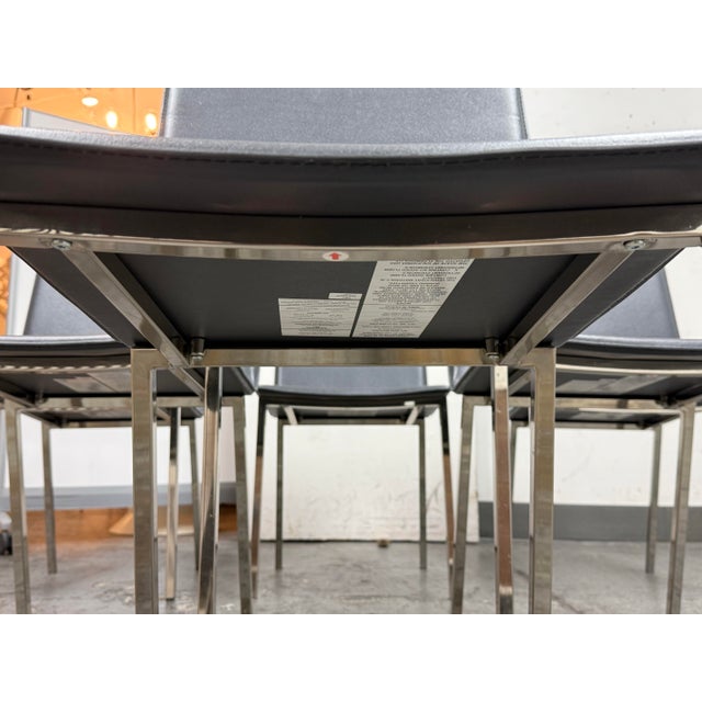 Cb2 Phoenix Carbon Gray Dining Chairs, Set of Six For Sale - Image 11 of 12