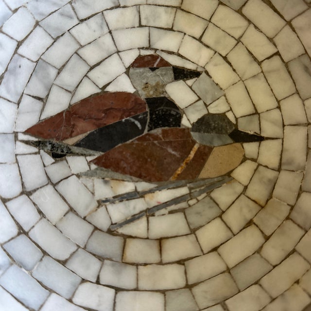 Heide Mosaic Denmark bowl with two ducks. Light colored mosaic in middle and brownish color on outer rim. Some glaze/paint...