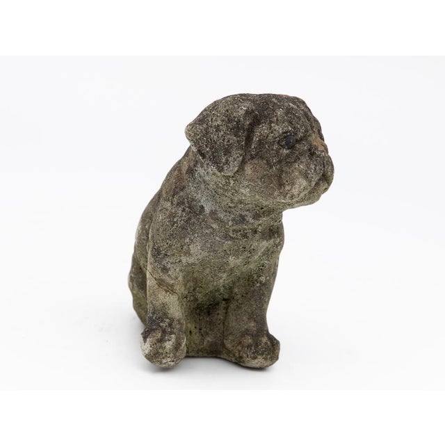 Sculpture Materials Vintage English Bulldog or Pug Dog Stone Garden Statue, English Mid 20th C. For Sale - Image 7 of 7