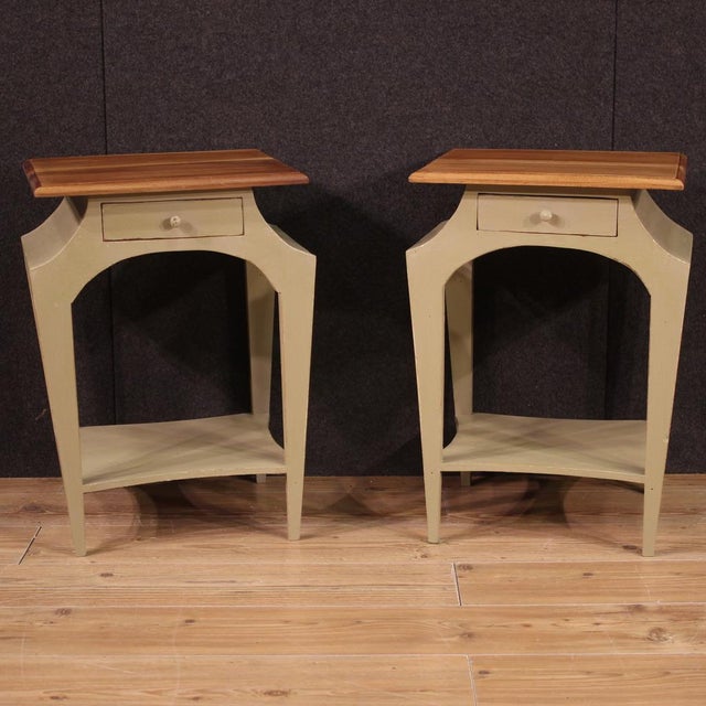 Vintage Painted Bedside Tables, 1980s, Set of 2 For Sale - Image 13 of 13