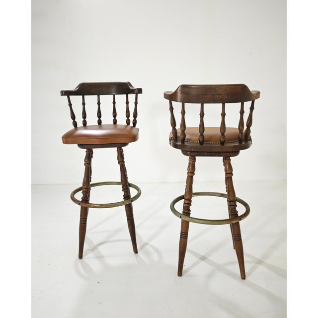 Vintage Italian Pizzetti Roma Wooden Stools, 1970s, Set of 2 For Sale - Image 13 of 17