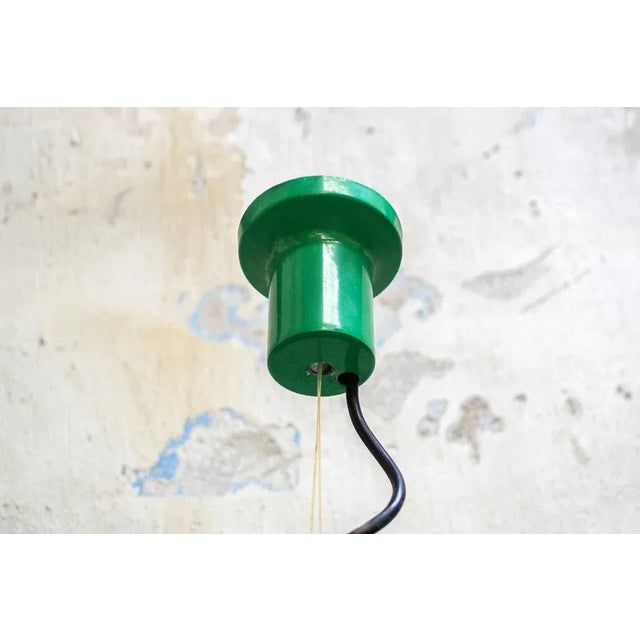 Mid-Century Modern Industrial Metal and Acrylic Glass Pendant Light, 1970s For Sale - Image 3 of 7