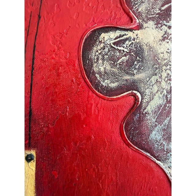Abstract Original Textured Oil Painting “Nocturne” by Alena Kalen Framed Musical Violin For Sale - Image 3 of 13