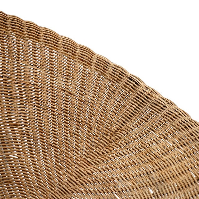 Woven Rattan Armchair, 1950s For Sale - Image 13 of 14