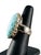 2000 - 2009 Larimar Large Gemstone Ring Sterling Silver & Gold Vermeil Sz 7 New! For Sale - Image 5 of 7
