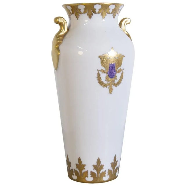 Gold Vase in Gold Painted Porcelain by Arrigo Finzi, 1950s For Sale - Image 8 of 8