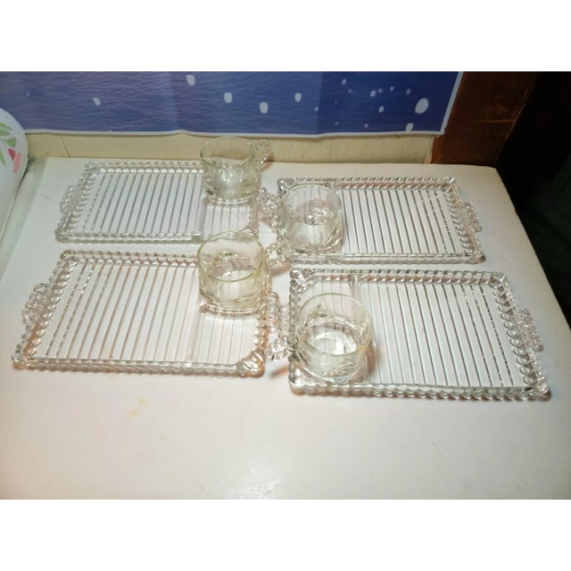 1950s 1950s Hazel-Atlas Snack Set- 8 Pieces For Sale - Image 5 of 7