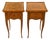 Rare French Marquetry Writing Tables With Leather Pull Out Slides - A Pair For Sale