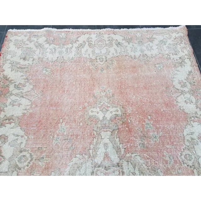 Orange Vintage Bohemian Rug- 3′10″ × 7′3″ For Sale - Image 8 of 11