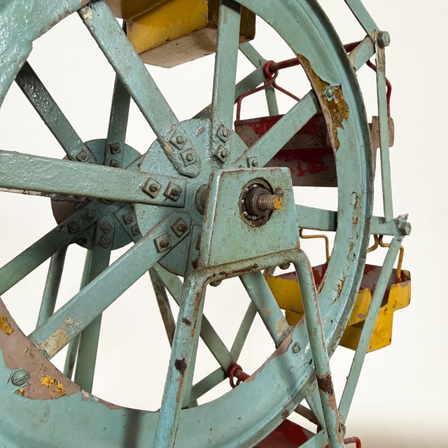 Metal Vintage Metal Ferris Wheel Fairground Model, 1930s For Sale - Image 7 of 9