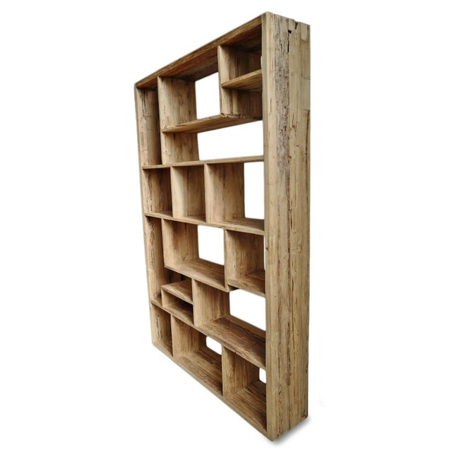 Modern Salvaged Teak Modern Shelf For Sale - Image 3 of 8