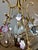 Hollywood Regency Italian Tole Vintage Chandelier With Polychrome Porcelain Flowers For Sale - Image 3 of 6